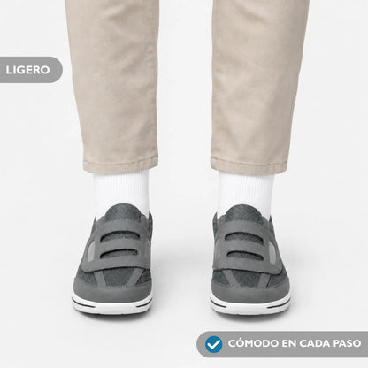 Zapatos Extra Anchos Mujer Hombre Velcro Malla Transpirable