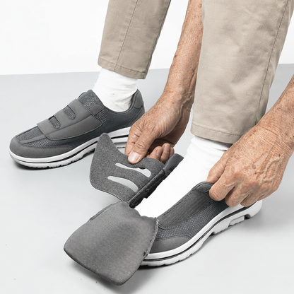 Zapatos Extra Anchos Mujer Hombre Velcro Malla Transpirable