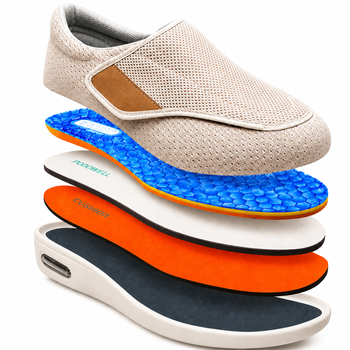 Zapatos Anchos Mujer Hombre Fácil Poner Ligeros Transpirables